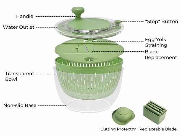 5-in-1 Large Salad Spinner